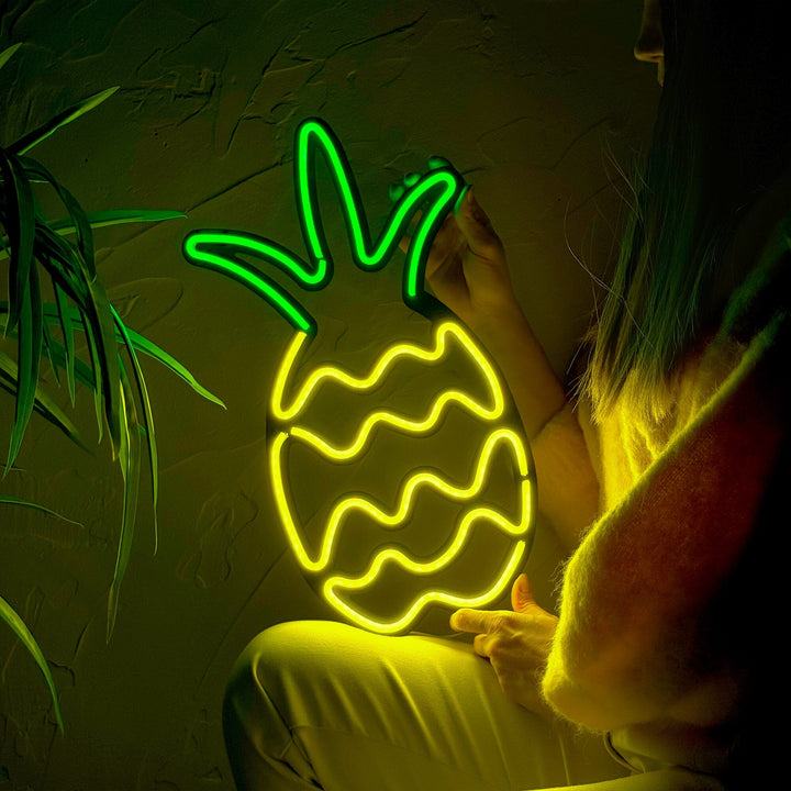 Ananas - Neon Wall Art, | Hoagard